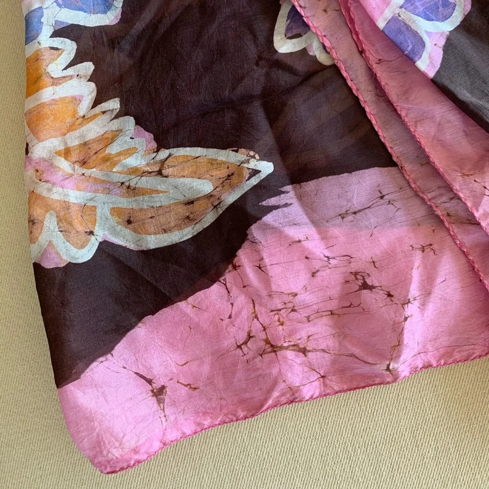 Silk Floral Scarf